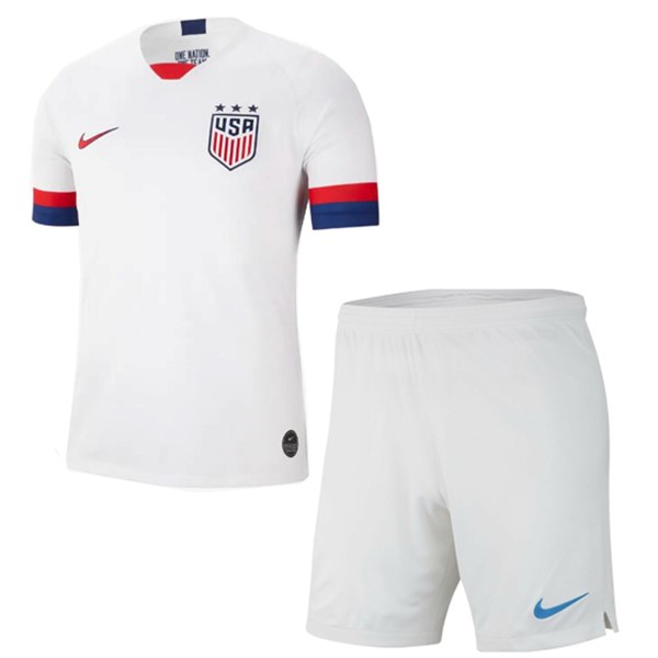 Camiseta Estados Unidos Replica Primera Ropa Niños 2019 Blanco